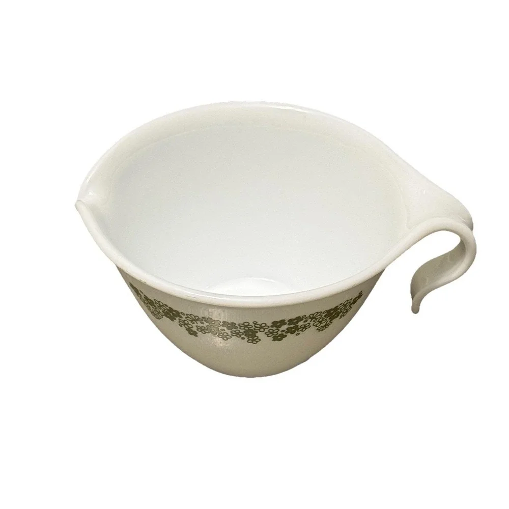 Vintage Corelle Spring Blossom Green (Crazy Daisy) Creamer With‎ Hook Handle MCM